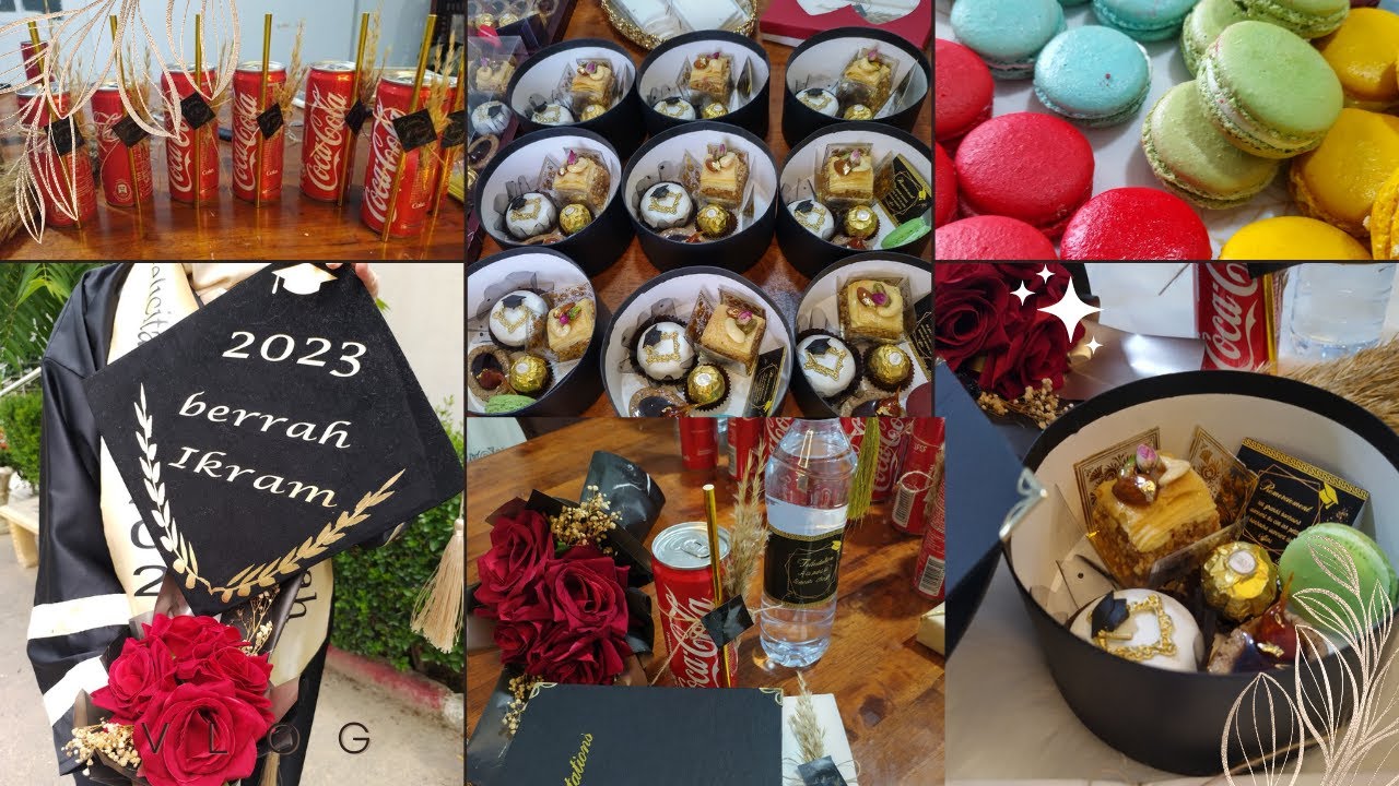 تحضيرات حفل تخرج أختي 2023🧑‍🎓أفكار و ديكورات بالتفصيل😍حلويات التخرج🌼طي مناديل ورقية بصفة راقية 🕊️