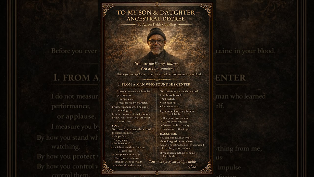 TO MY SON & DAUGHTER ANCESTRAL DECREE