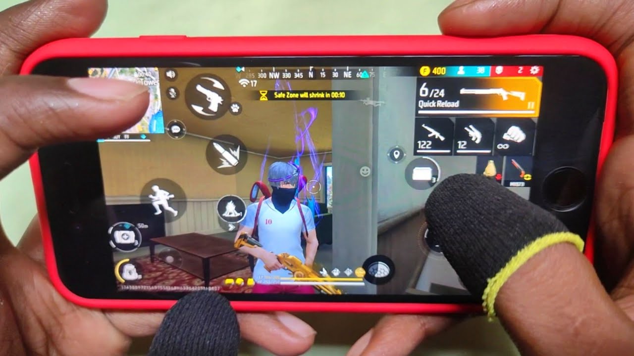 Solo Vs Squad Free Fire Full Gameplay - iPhone SE #9