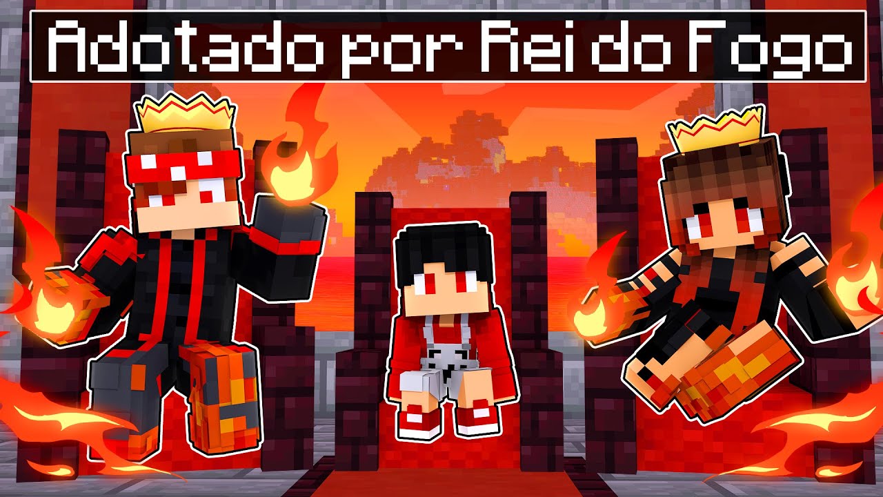 P3DRU foi ADOTADO pelos REIS DO FOGO no Minecraft