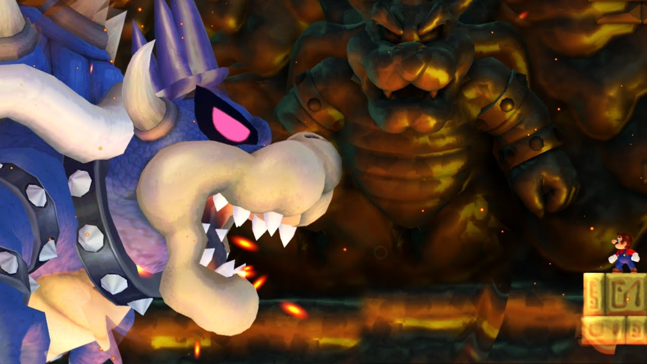 New Super Mario Bros Wii - Dark Bowser Boss Battle