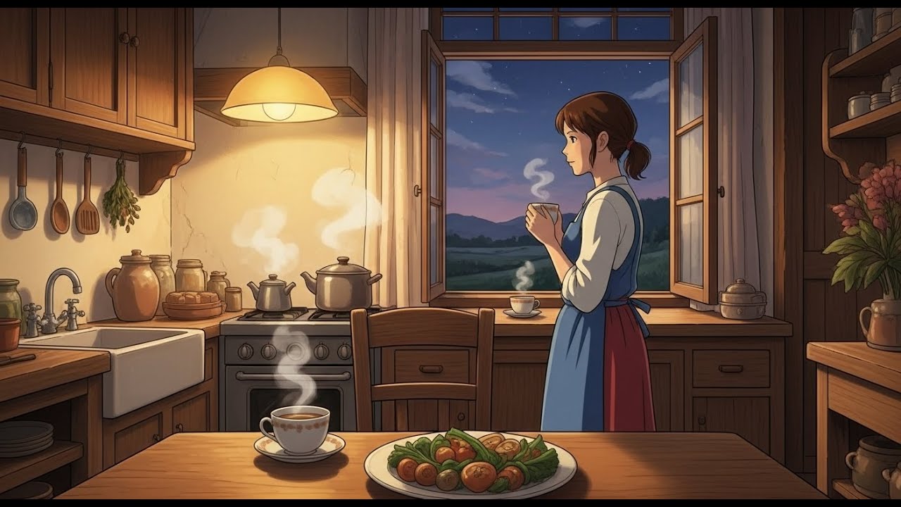 Cooking Dinner Alone as Night Arrives | Cozy Countryside Evening ASMR | Slow Living Story