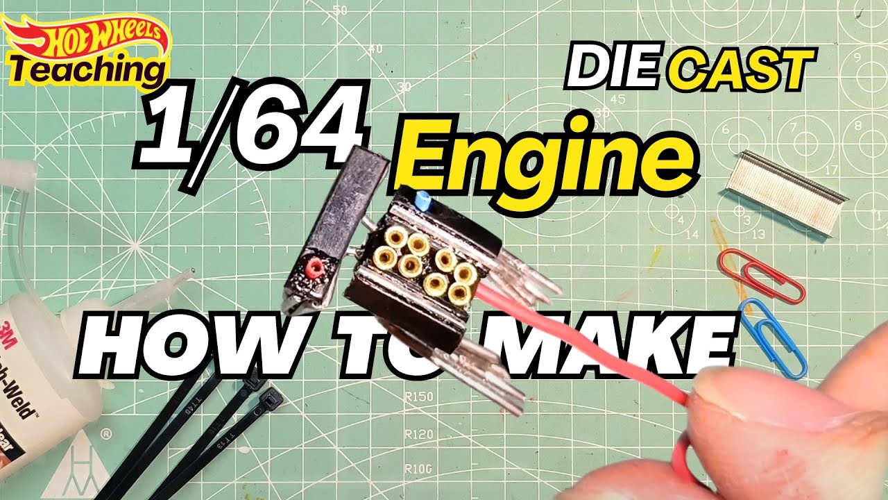 How to make 1/64 Engine v8 | Hot wheels Hotwheels | Homemade DIY |