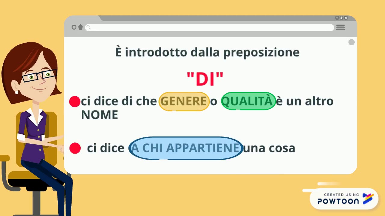 Il complemento di specificazione