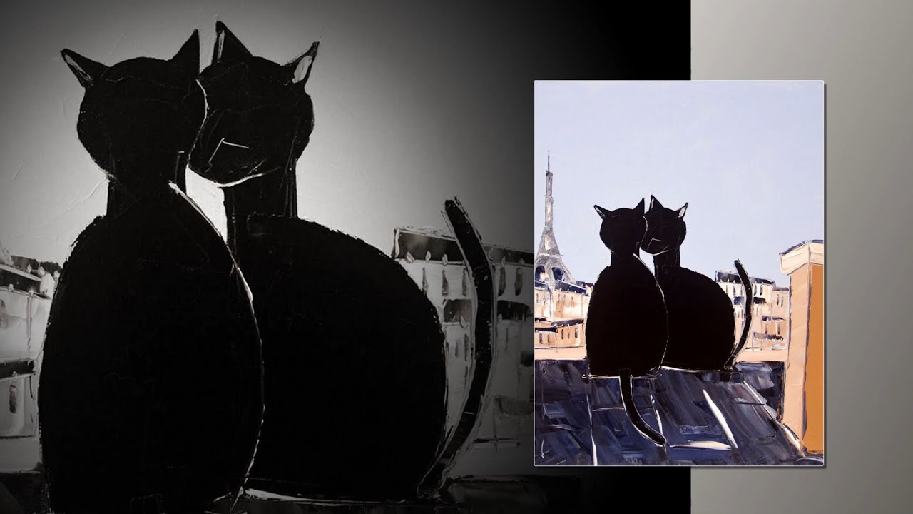 Les chats noirs de Jiel [Black cats, Fine Art]
