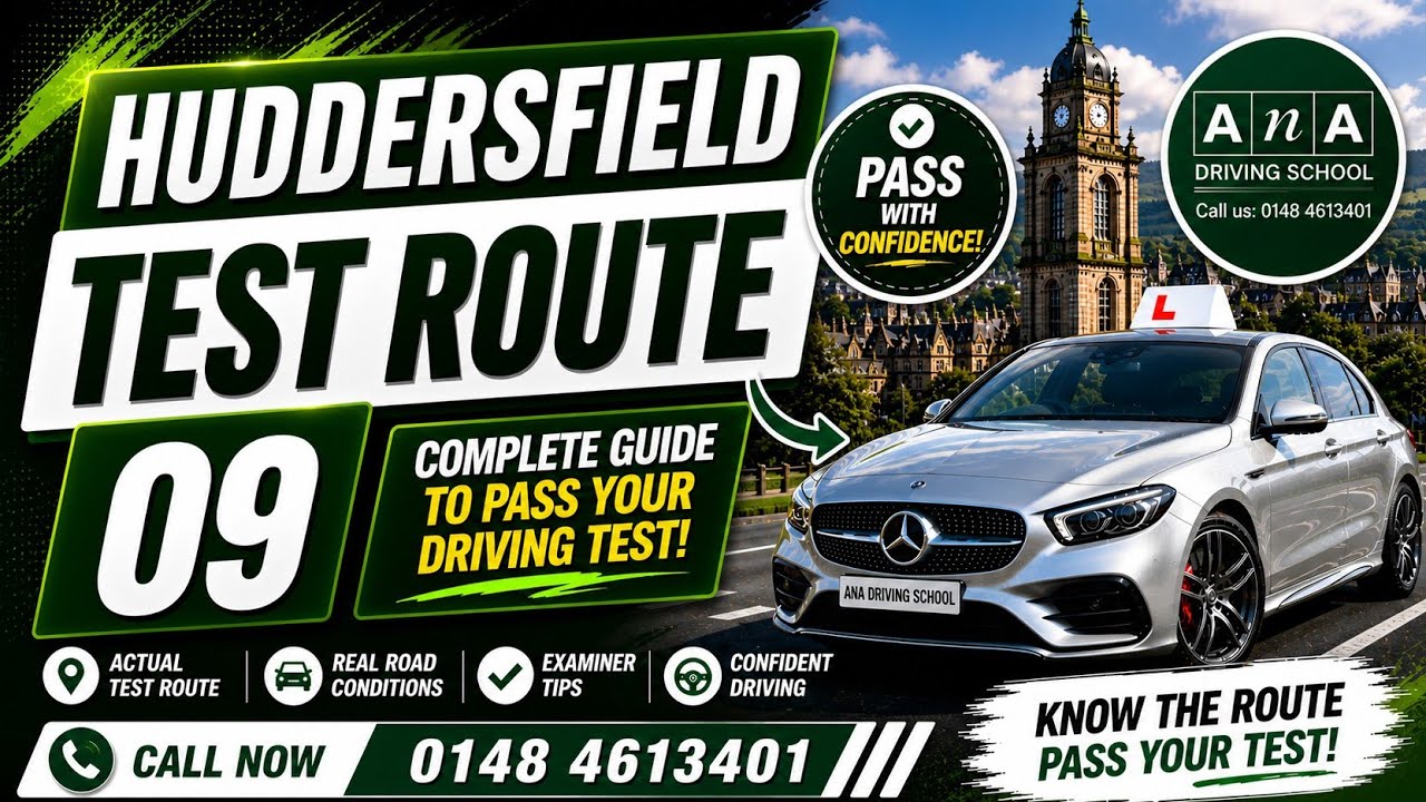 HUDDERSFIELD TEST ROUTE 9 | @aimachievedrivingschooluk780 | @DGNDriving
