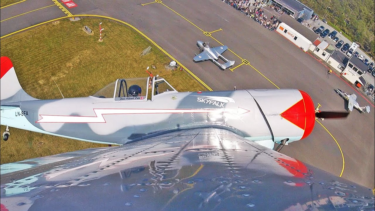 Skyfalk YAK-50 display (with onboard views) | Stord Airshow 2025