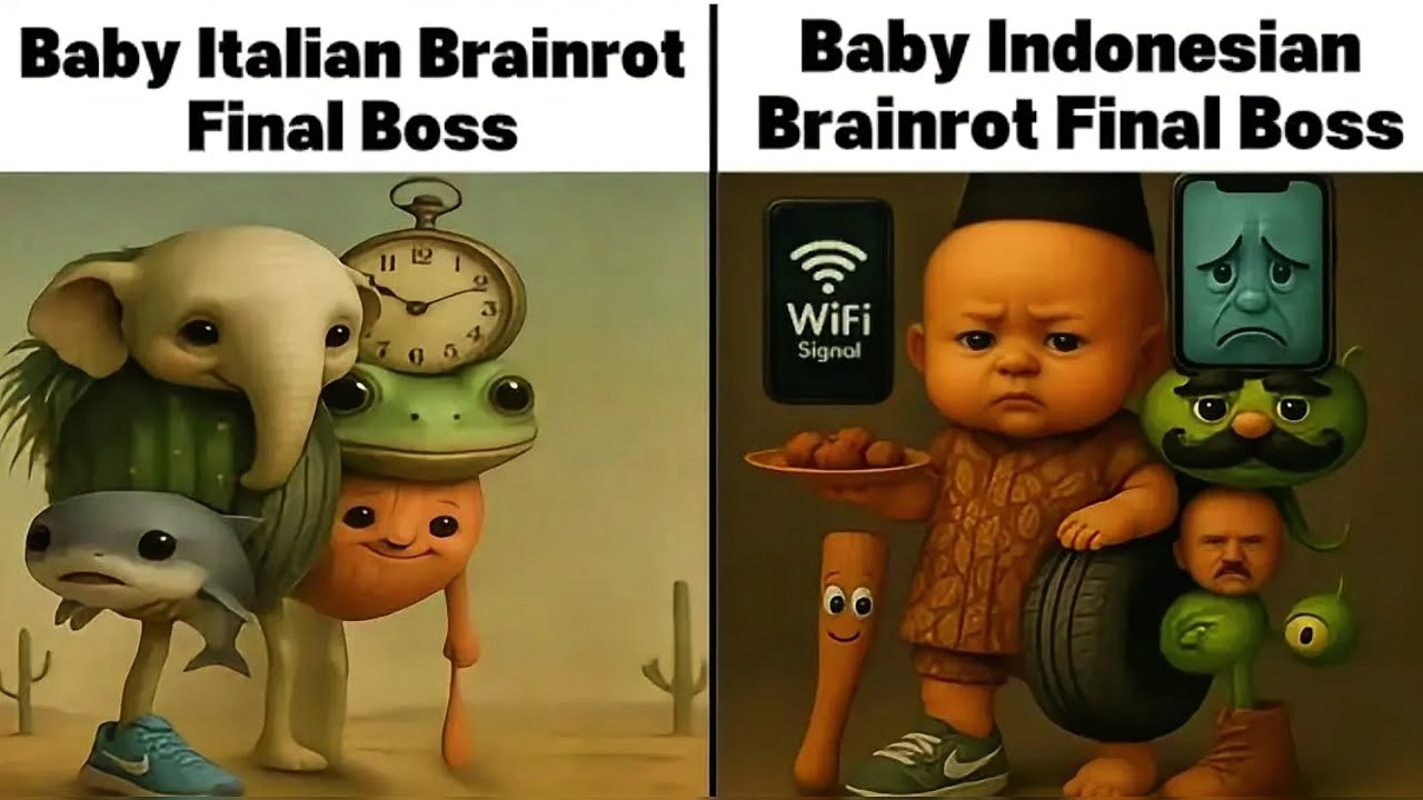 BABY ITALIAN BRAINROT FINAL BOSS VS BABY INDONESIAN BRAINROT FINAL BOSS‼️#anomali#brainrot#anomaly