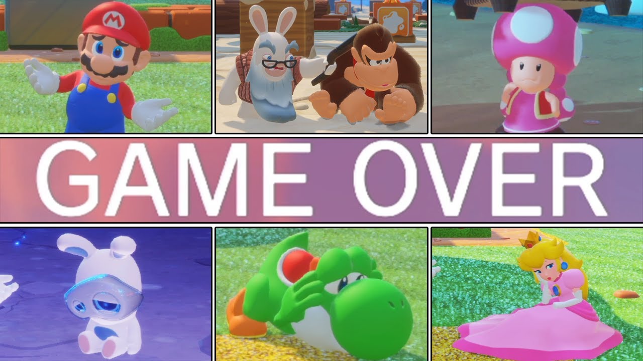 マリオ＋ラビッツ キングダムバトル【Switch】 全キャラ ゲームオーバー＋ダウンモーション集 まとめ (ギャラクシーバトル発売記念)