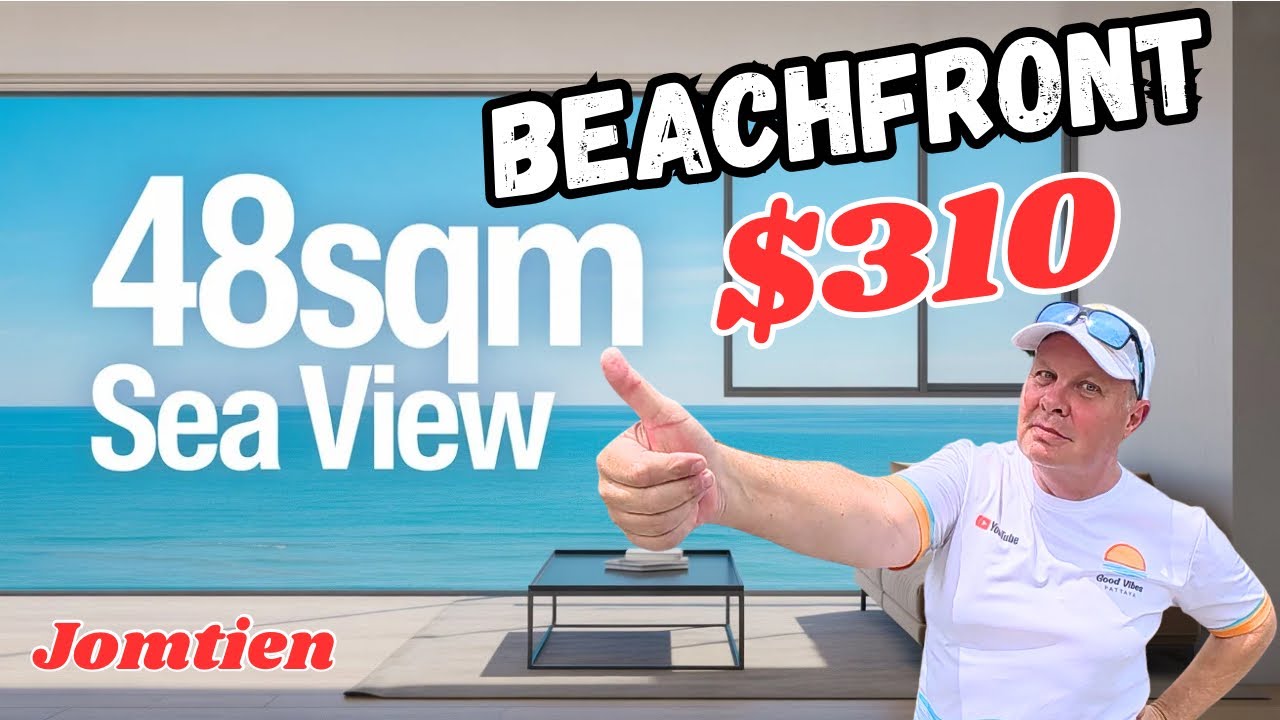 48sqm BEACHFRONT Condo in Jomtien – SEA VIEW for Just $310/Month!