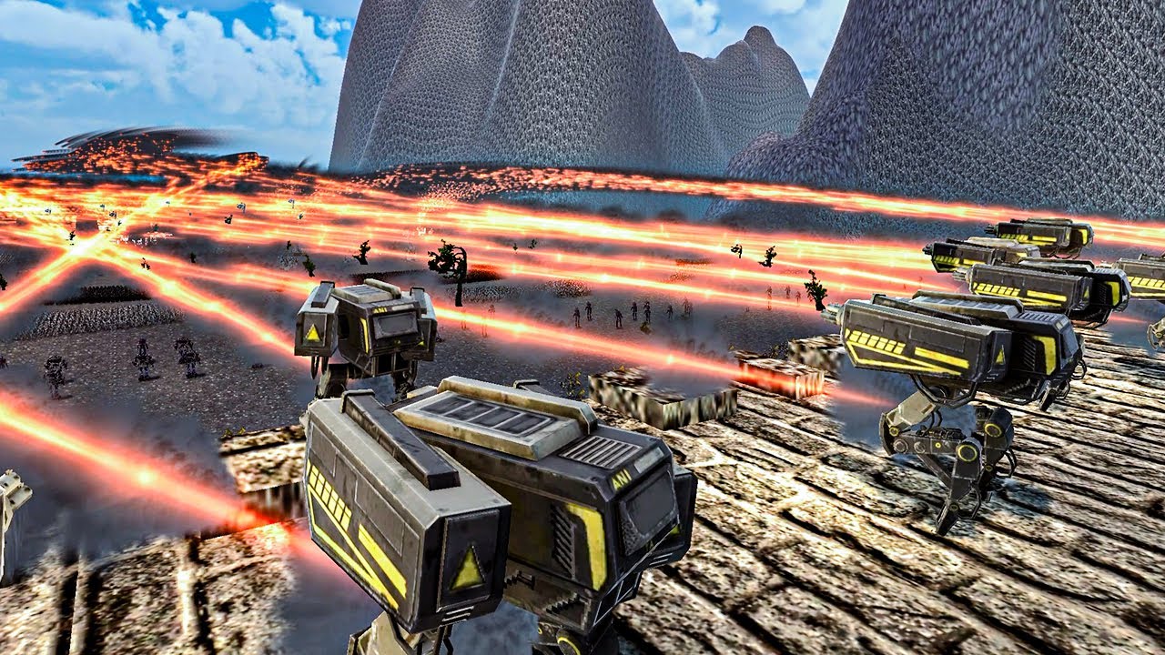 Super T45 And Space Army vs Aleins Wave - Ultimate Epic Battle Simulator 2