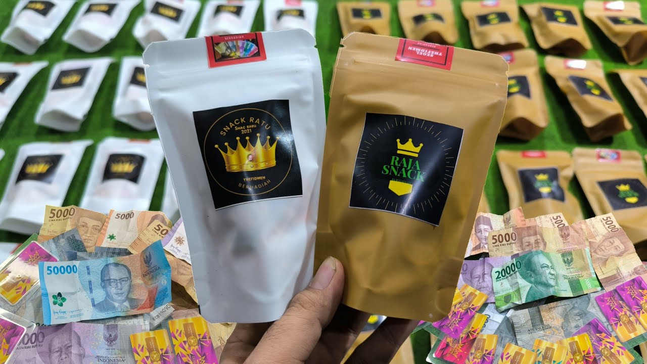 WOW!!! DAPET EMAS BELASAN BATANG & DUIT PULUHAN LEMBAR!!! UNBOXING SNACK RAJA vs SNACK RATU