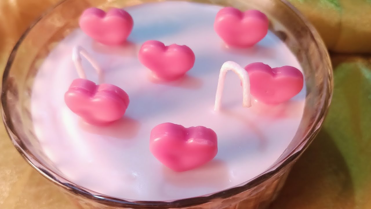 Mini Hearts 💕 Candle #love #viral #diy #valentine  
