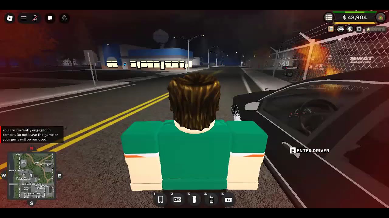 Crashing into and running from police in ERLC