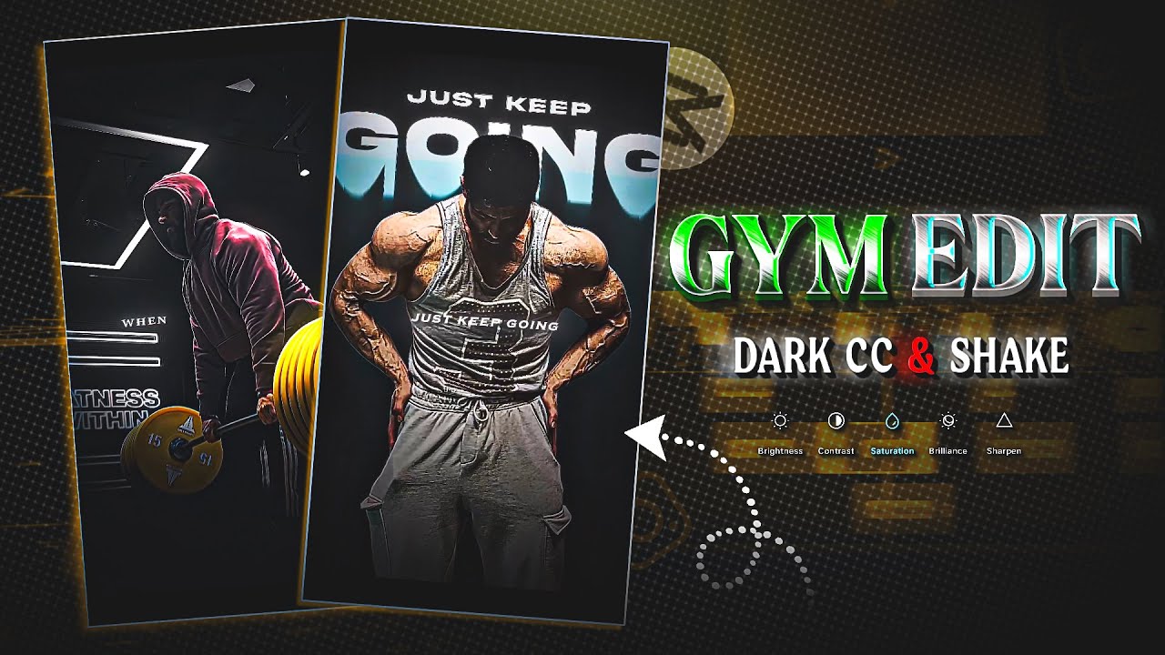 Trending GYM  Reels Video Editing | Dark CC & Shake Effect Reels in Capcut | Capcut Video Editing