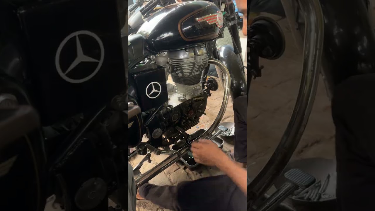Removing d compressor in bullet 350 2013 model heavy sound #bulletwork #bulletlovers  #royalenfield