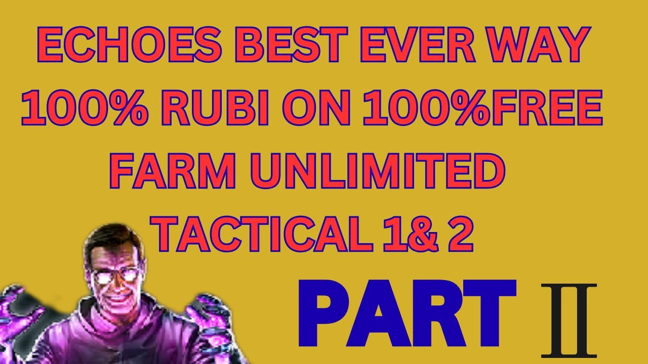 WAR COMMANDER ECHOES BEST EVER WAY  100% RUBI ON 100%FREE FARM UNLIMITED TACTICAL 1& 2 PART 2