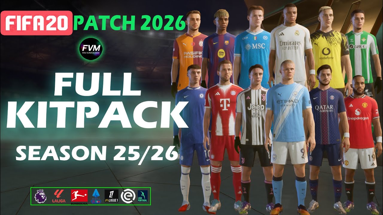 Обновление FIFA 20 2026 &mdash; полный набор формы 25/26 + национальные сборные + новые клубы + обновле...