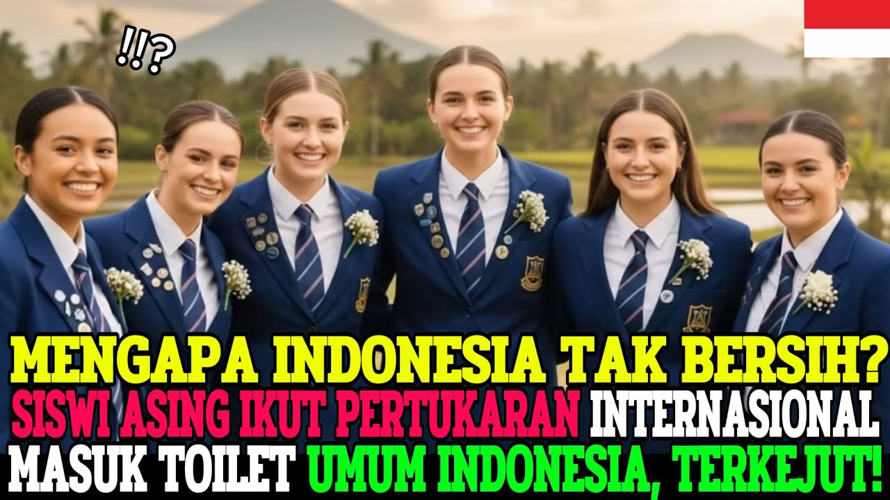 SISWI INGGRIS KIRA INDONESIA KOTOR, MASUK TOILET UMUM MALAH TERKEJUT