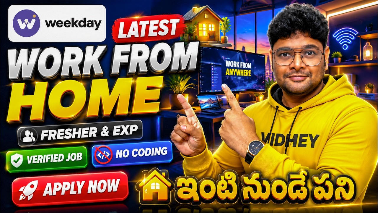 🔥Latest Work from Home Job from WeekDay | Latest Jobs in Telugu | WFH Jobs | V the Techee