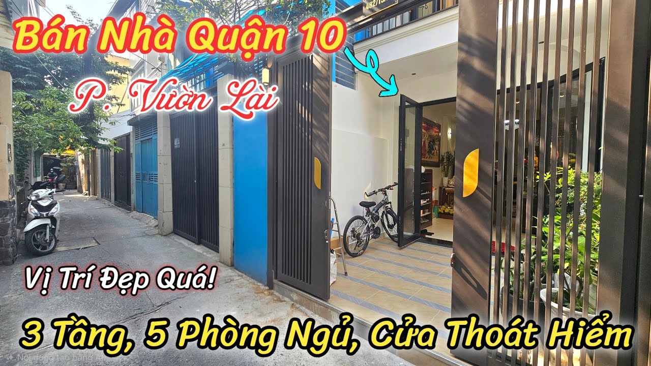 Bán Nhà Phường Vườn Lài Quận 10 | Mới Đẹp Với 5 Phòng Ngủ | Vị Trí Trung Tâm Rất Tiện