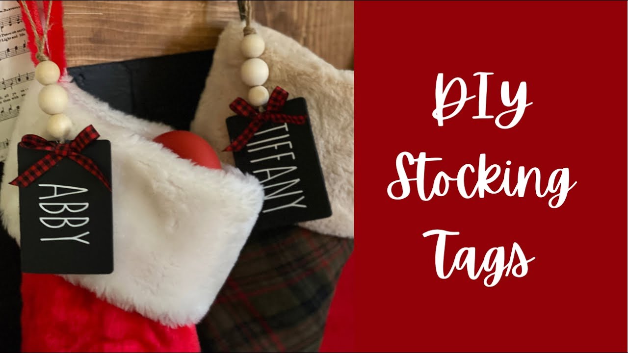 Christmas Craft | DIY stocking name tags from hobby lobby supplies