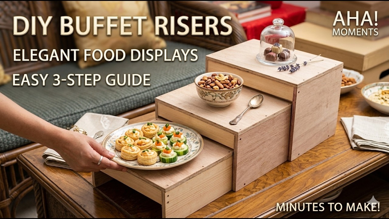 DIY Wooden Buffet Display Riser and Stand
