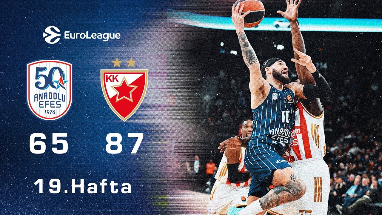 #EuroLeague 19. Hafta Anadolu Efes 65 - 87 Kızılyıldız