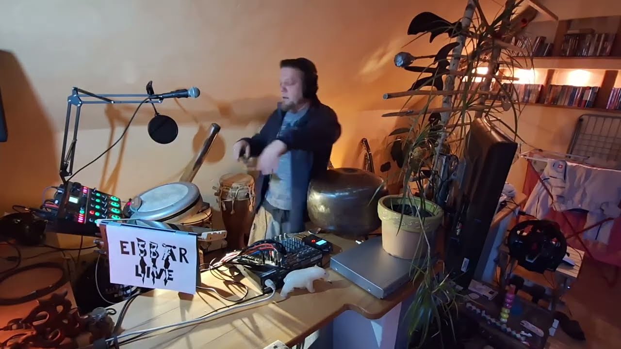 Eisbär live..live looping.. I don't now what I do (Boss rc505, Zenbeats, wavedrum[korg],jew's harp,)