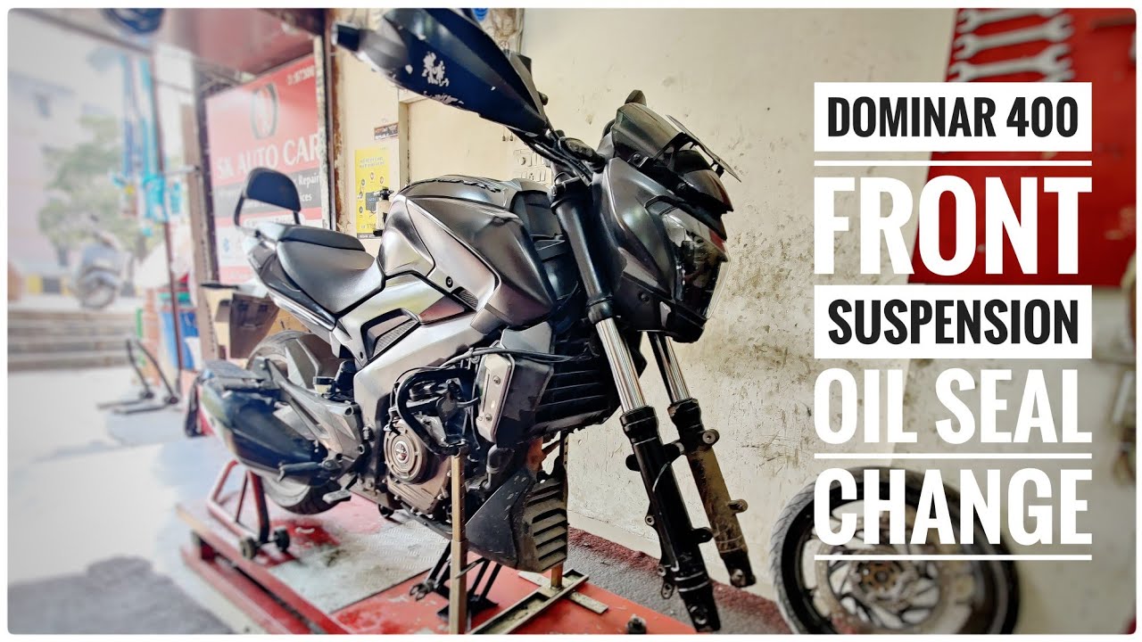 2018 Bajaj Dominar 400 Maintenance | Front Suspension Oil Seal Change | SK Auto Care | DNA VLOGS