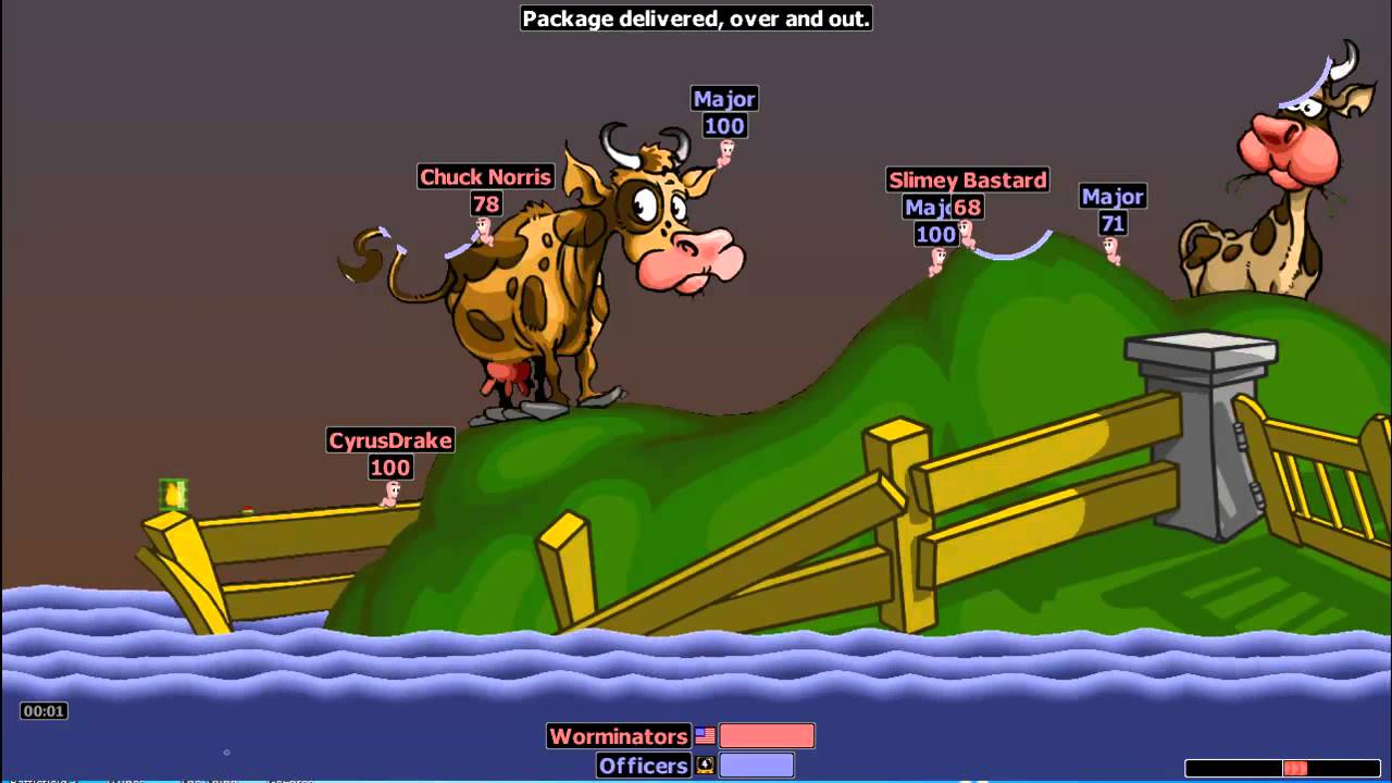 Worms Armageddon Mission 26 Mad Cows