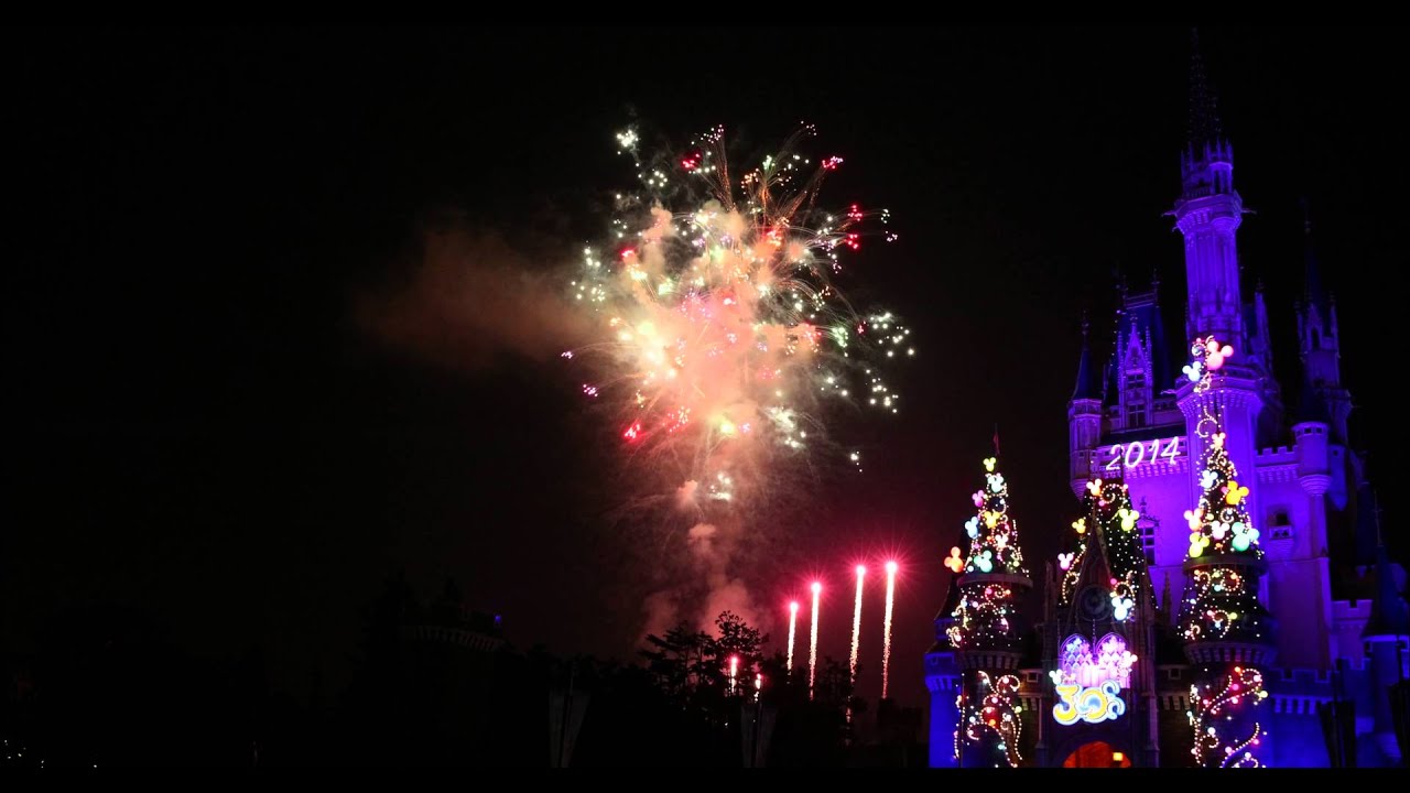 ULTRA HD 4K TDL ディズニーランド カウントダウン 花火 2014 EOS 1D C