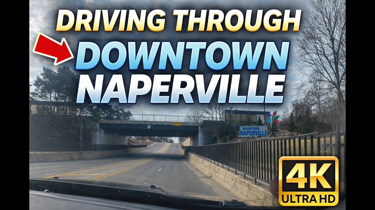 Driving Through Downtown Naperville, IL 🇺🇸 | 4K Ultra HD Tour
