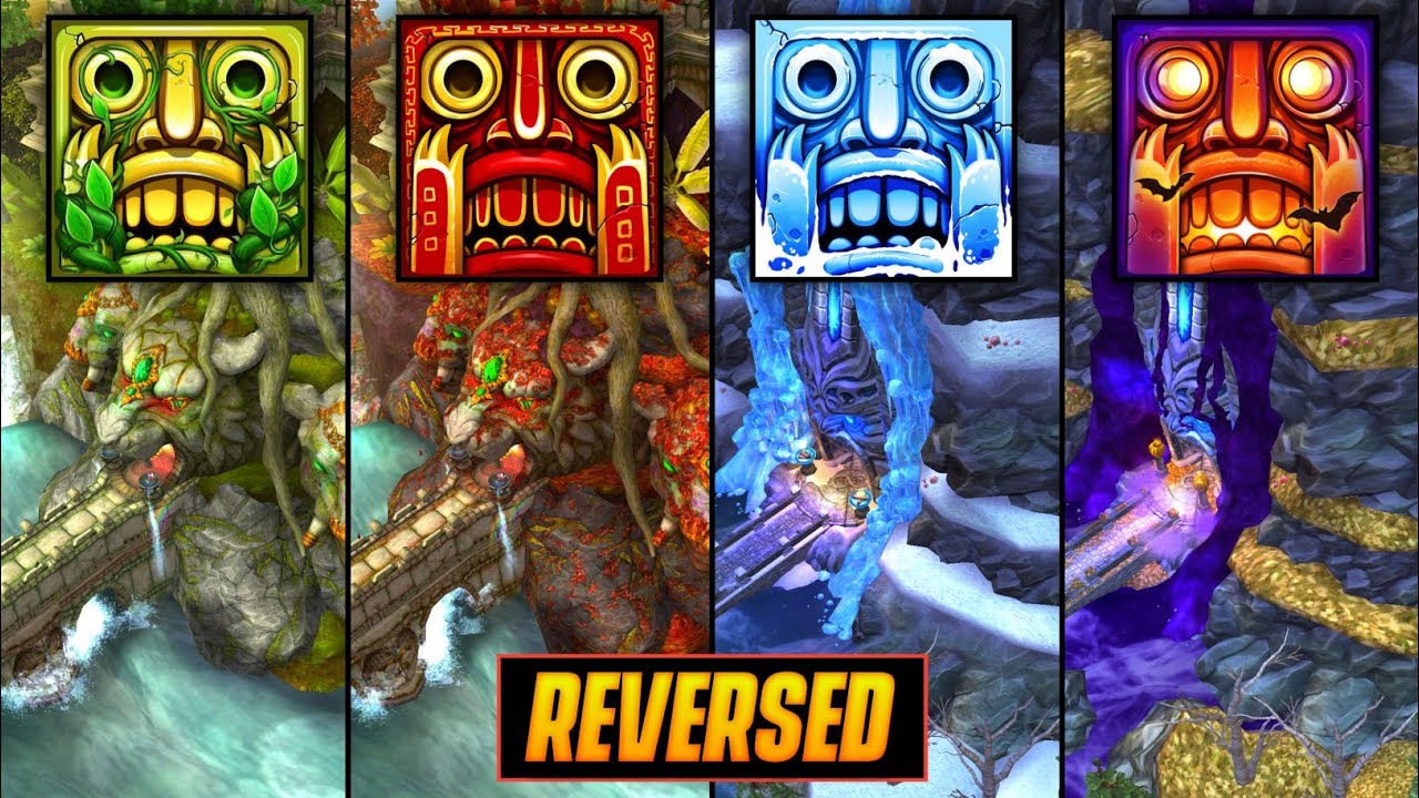 Temple Run 2 REVERSED EP7 | Spooky Ridge | Frozen Festival | Lost Jungle | Jungle Fall Maps Gameplay
