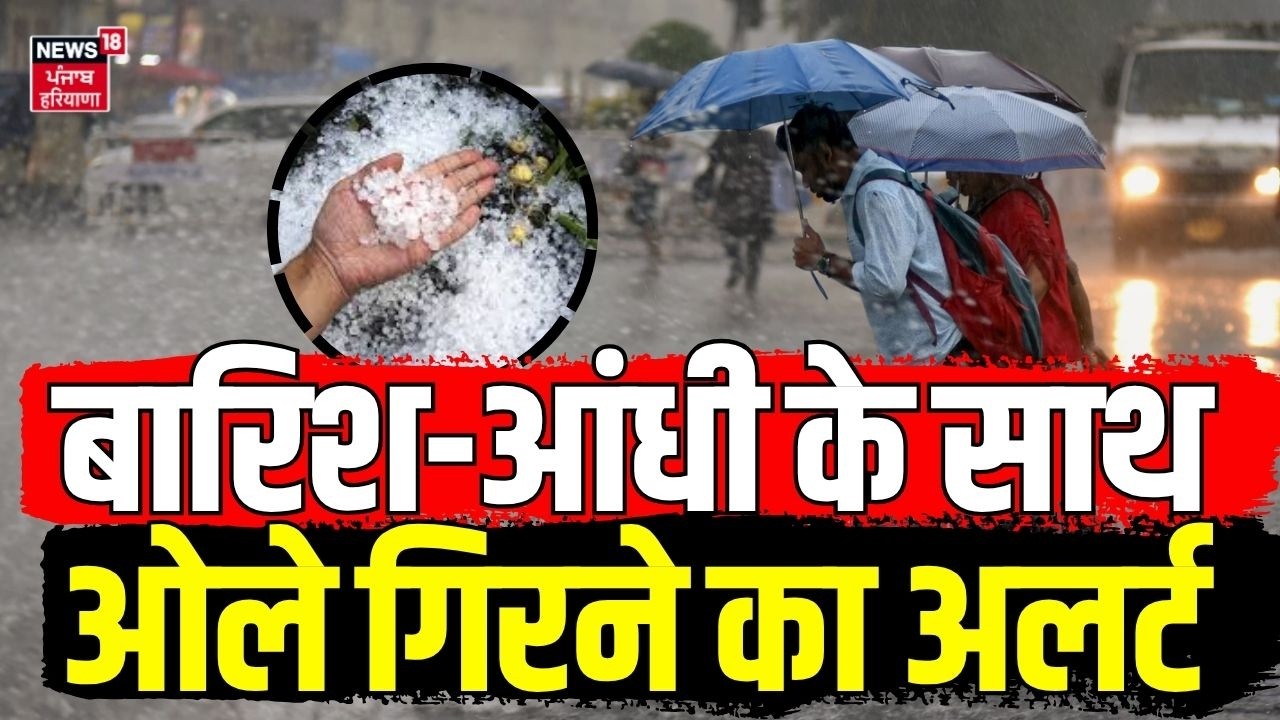 Weather Update | बारिश-आंधी के साथ ओले गिरने का अलर्ट | Haryana Weather | IMD | News18 Haryana