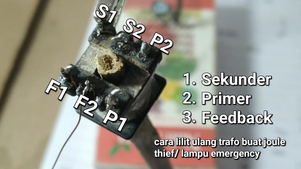 Trafo feridmu matii.!!! Jangan buang, manfaatkan saja buat lampu emergency dengan cara melilit ulang