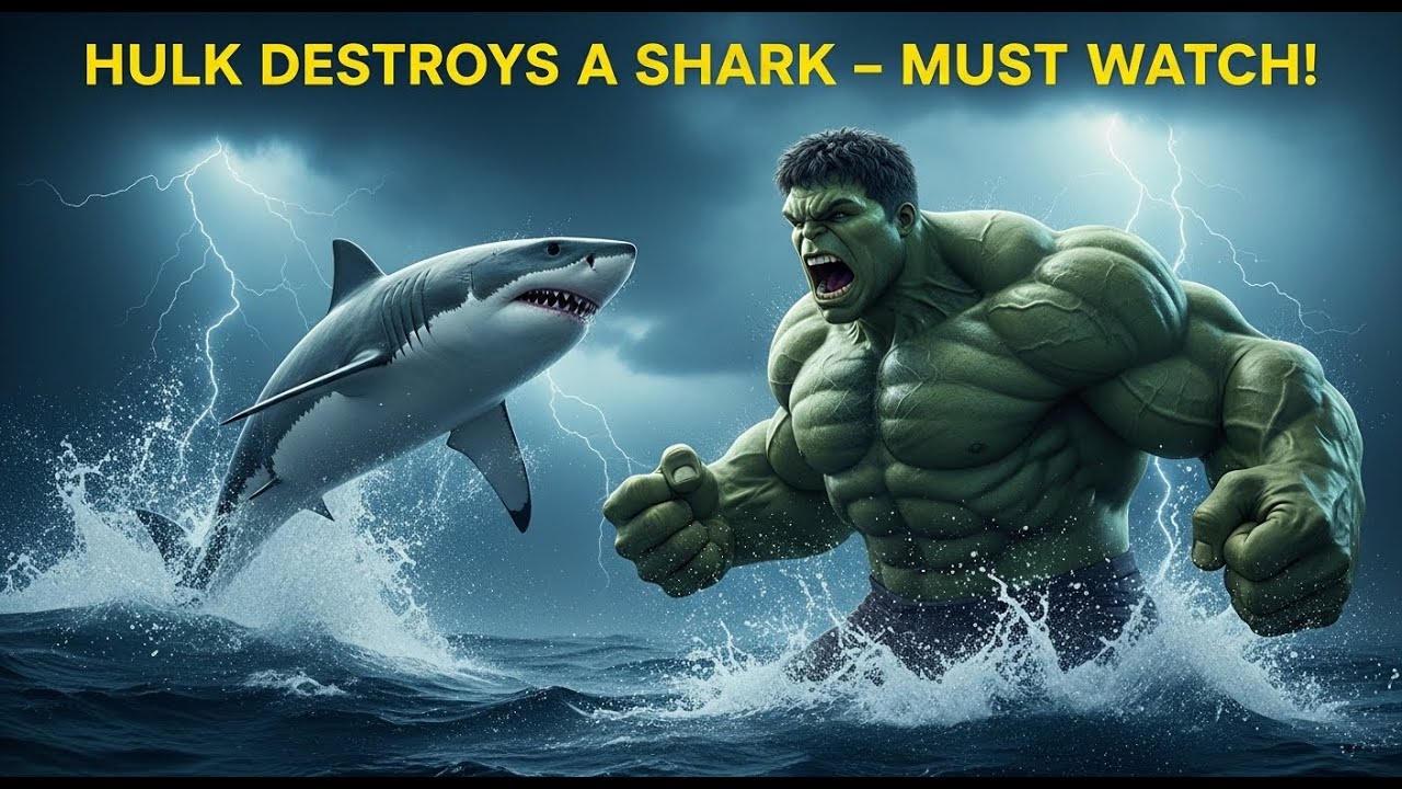 Hulk vs Shark| Hulk Battles Mega Shark| Hulk Fights Giant Shark
