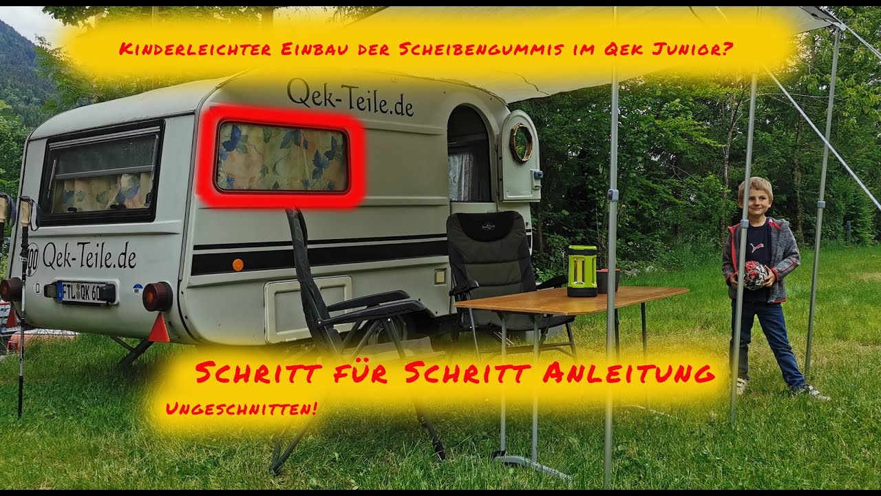 Schritt für Schritt - Anleitung, Einbau Scheibe und Scheibengummi in den QEK Junior