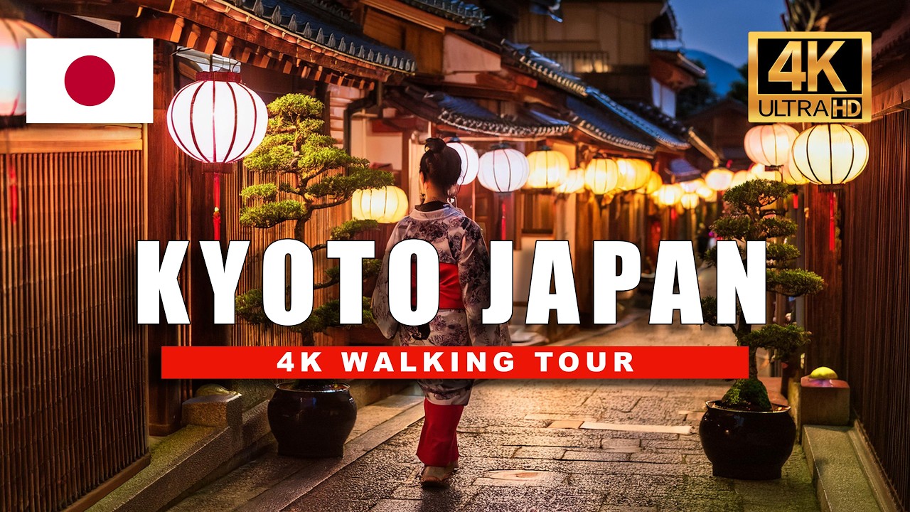 🇯🇵 Relaxing Japan Night Walk - Exploring the Hidden Alleyways of Kyoto | 4k HDR - 60fps