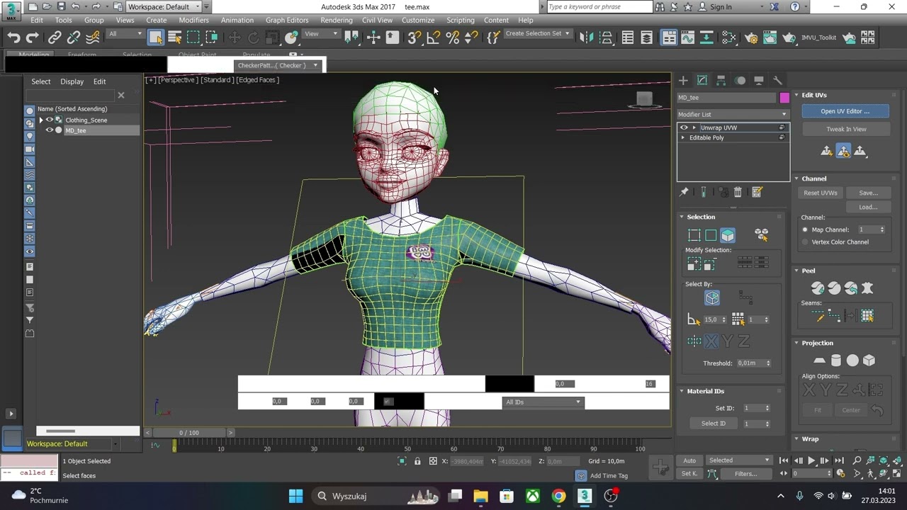 Meshing Avatar Clothing 5a - 3ds Max Prep and Export