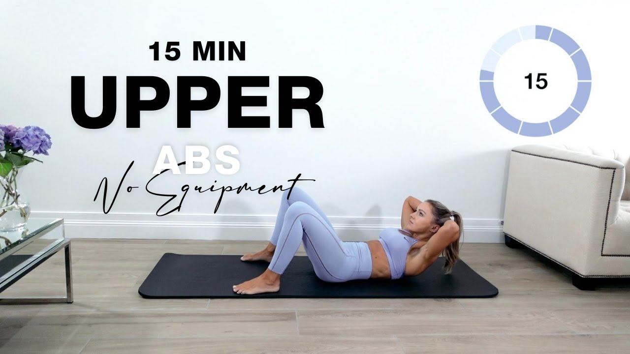 15 Min UPPPER ABS WORKOUT at Home | No Equipment | Caroline Girvan