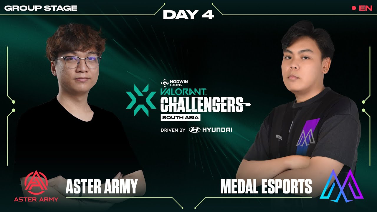 Aster Army vs Medal Esports [EN] NODWIN Valorant Challengers South Asia 🏆