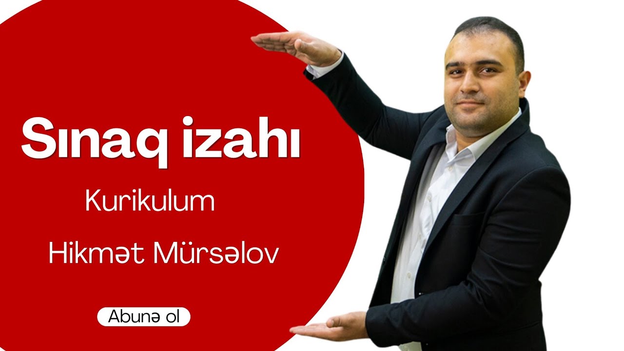 10 suallıq sınaq / kurikulum / Hikmət Mürsəlov
