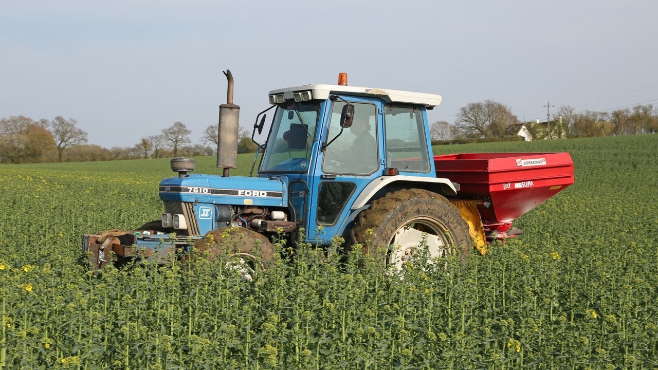 Ford 7610 II and Lely Centerliner spreader | From the Farming with Ford DVDs | Classic Machinery
