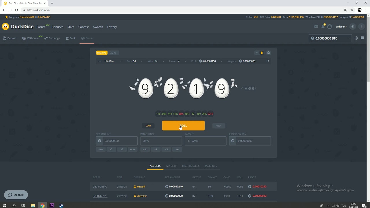 Free Bitcoin Dice With Faucet