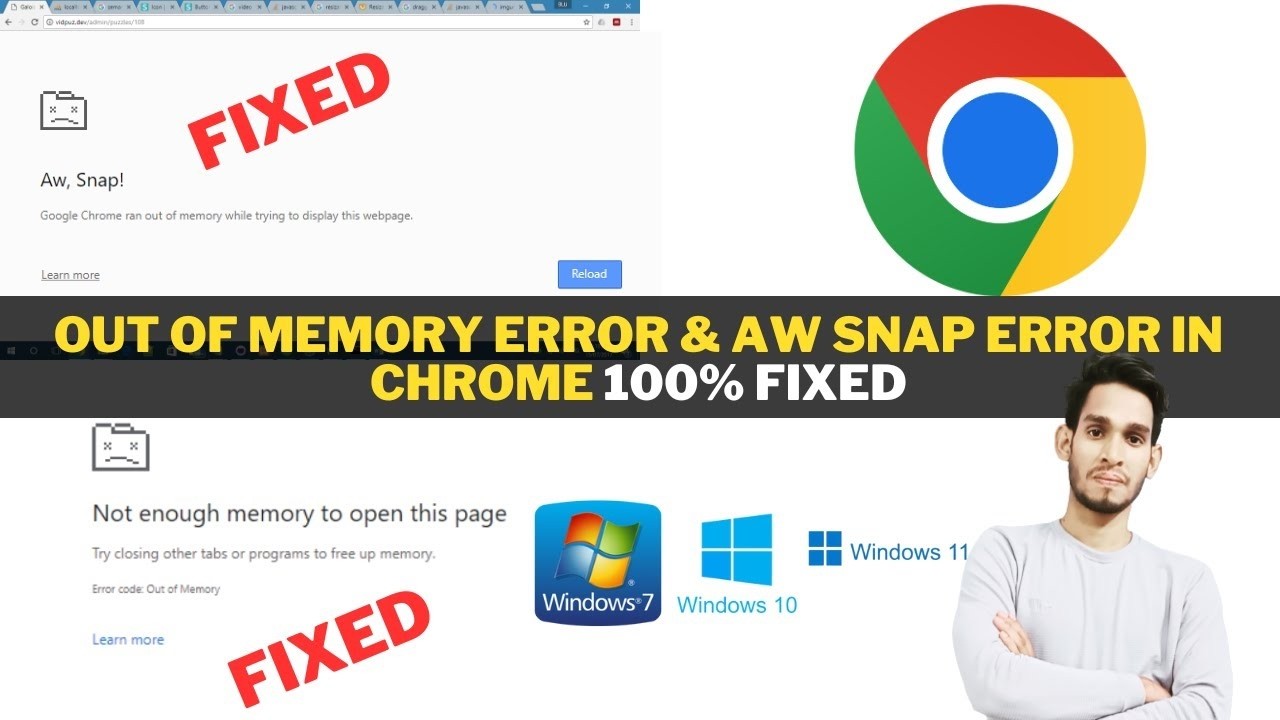 Google Chrome &ldquo;Aw, Snap&rdquo; Error Fix 100%  | Ran Out Of Memory Problem Solve in Hindi | Tech Repair Go