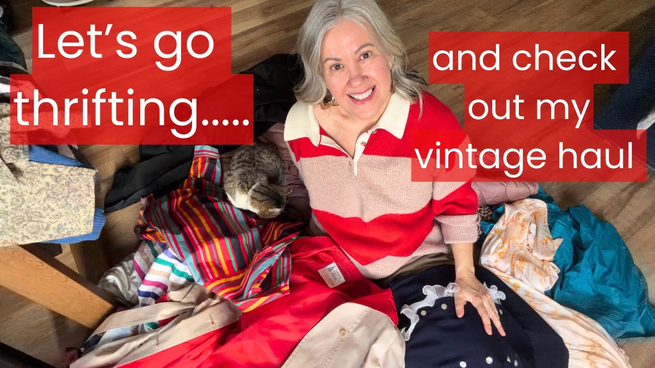 Thrift with me for vintage clothing - check out my thrift haul