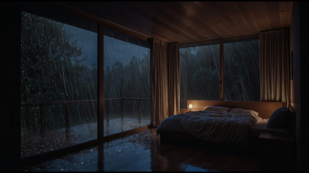 Tropical Rainforest Sounds for Sleeping 🌧️ | Heavy Rain Sounds for Sleeping | 4K 60FPS ASMR