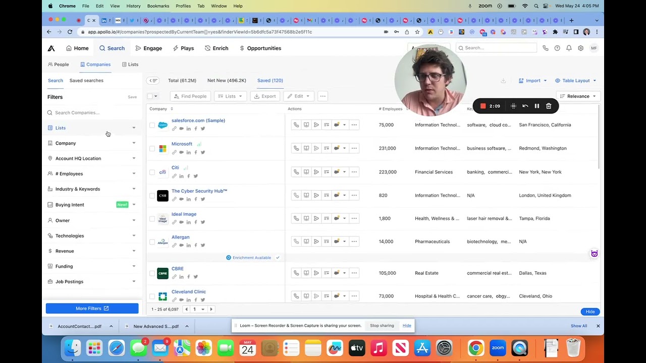 Prospecting the Perfect Companies in Apollo.io
