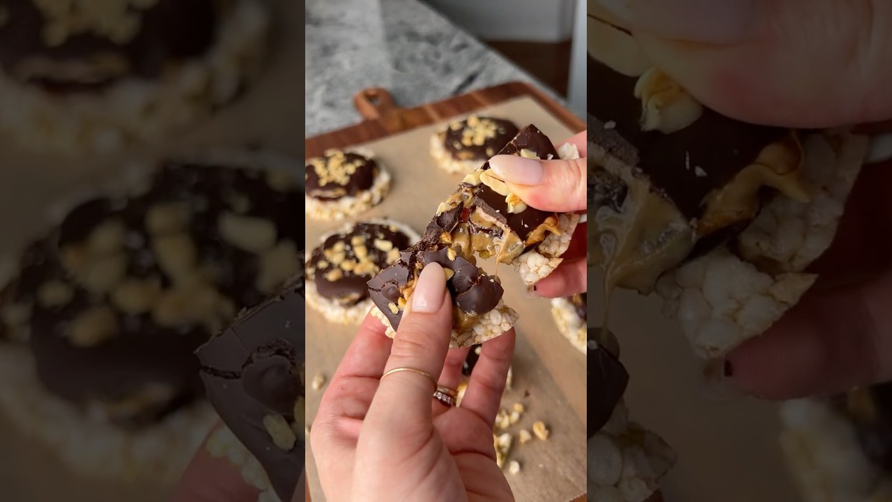 4-Ingredient Healthy Snickers Rice Cakes